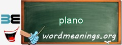 WordMeaning blackboard for plano